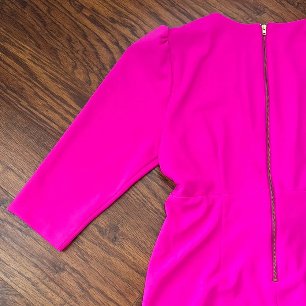 Julia Jordan Pink Sheath Dress with Puff Sleeves - Picture 6 of 7